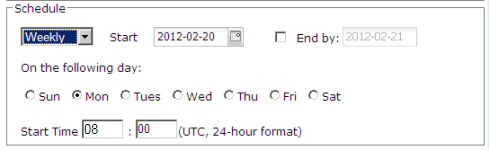 Create a Weekly Schedule