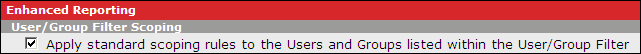 User Group Filter Scoping
