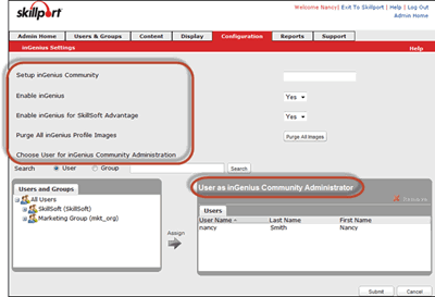 inGenius in SkillPort Administrator 7