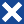 Blue box with white X in the center