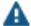 Blue triangle with white exclamation point