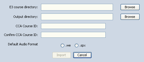 Import e3 Course - SST