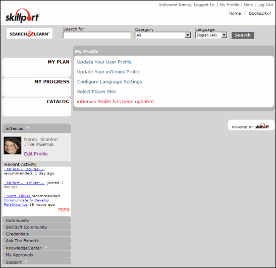 Zaktualizowano profil uzytkownika