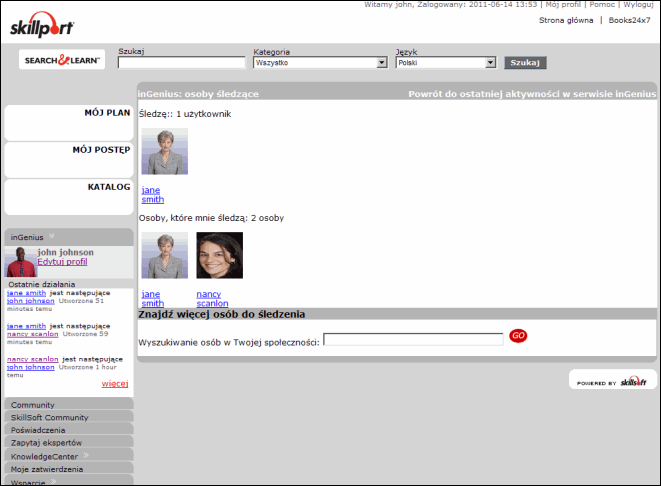 Strona os�b sledzacych program inGenius