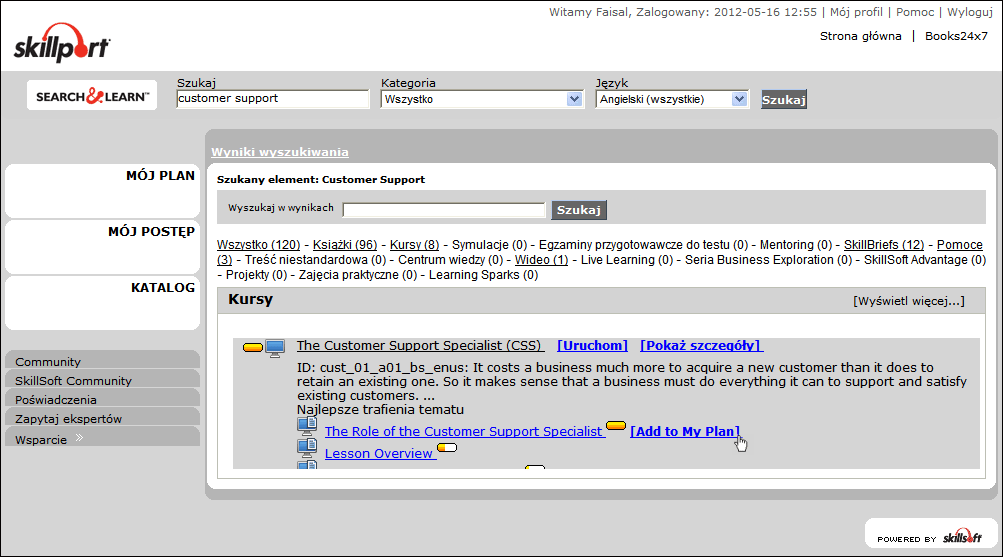 Dodaj do lacza M�j Plan z wynik�w wyszukiwania