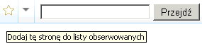 Ikona listy obserwowanych z etykietka narzedzia Dodaj