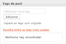 Adicionar tag