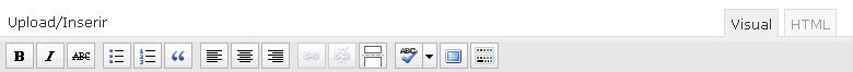 Barra de ferramentas Visual