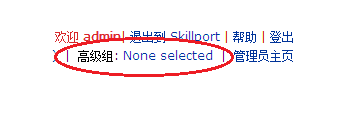 页面右上角的高级组选择器链接