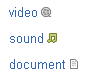 External Link with file icon
